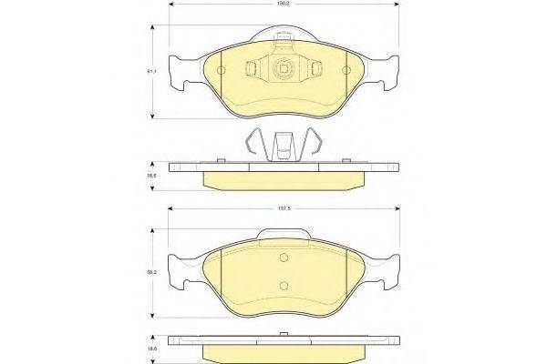 GIRLING 6411862 Комплект гальм, дисковий гальмівний механізм