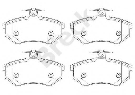 BRECK 206690070100 Комплект гальмівних колодок, дискове гальмо