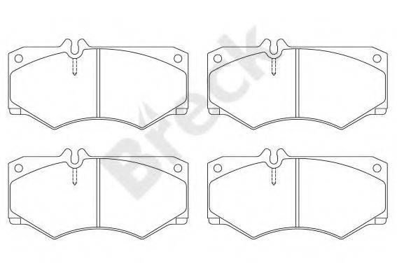 BRECK 207840070310 Комплект гальмівних колодок, дискове гальмо