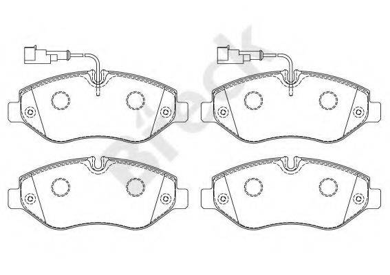 BRECK 292290070310 Комплект гальмівних колодок, дискове гальмо