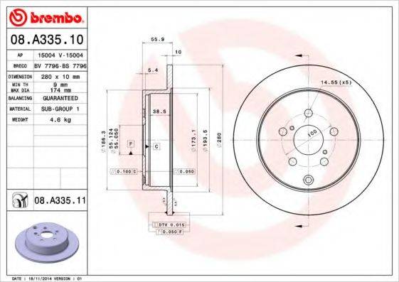 AP 15004V гальмівний диск