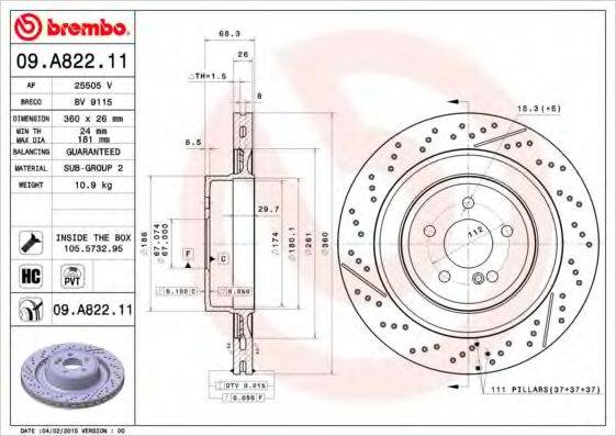 AP 25505V гальмівний диск