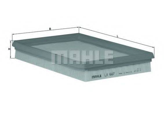 MAHLE ORIGINAL LX687 Повітряний фільтр