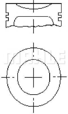 MAHLE ORIGINAL E70020 Поршень