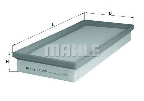 MAHLE ORIGINAL LX799 Повітряний фільтр