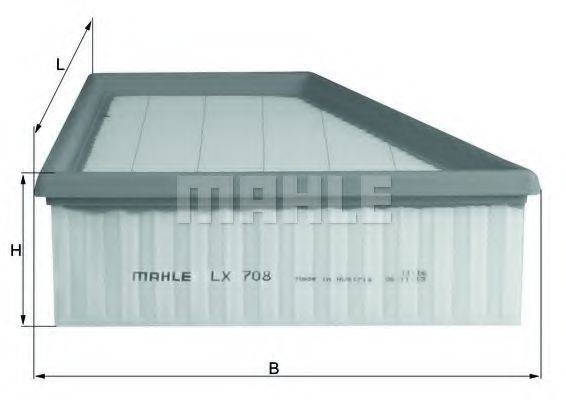 MAHLE ORIGINAL LX708 Повітряний фільтр