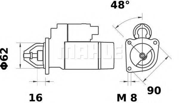 MAHLE ORIGINAL MS382 Стартер