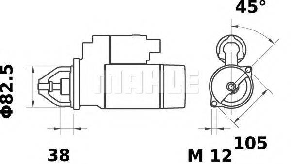 MAHLE ORIGINAL MS266 Стартер