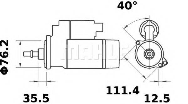 MAHLE ORIGINAL MS234 Стартер