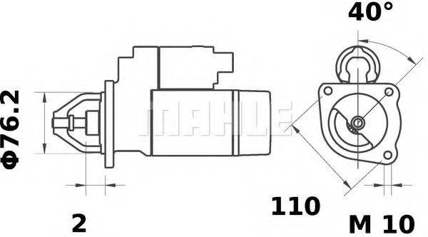 MAHLE ORIGINAL MS216 Стартер