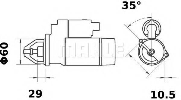 MAHLE ORIGINAL MS171 Стартер