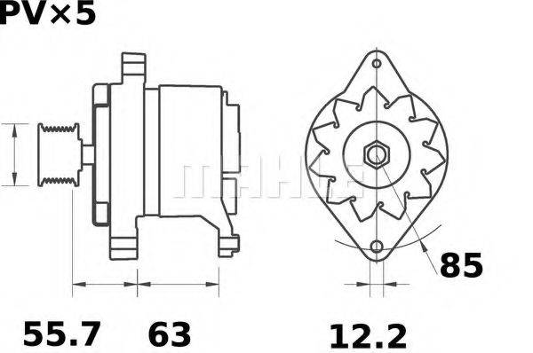 MAHLE ORIGINAL MG601 Генератор