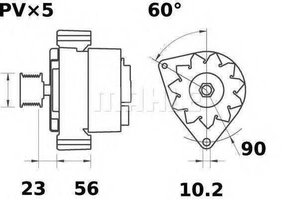 MAHLE ORIGINAL MG519 Генератор