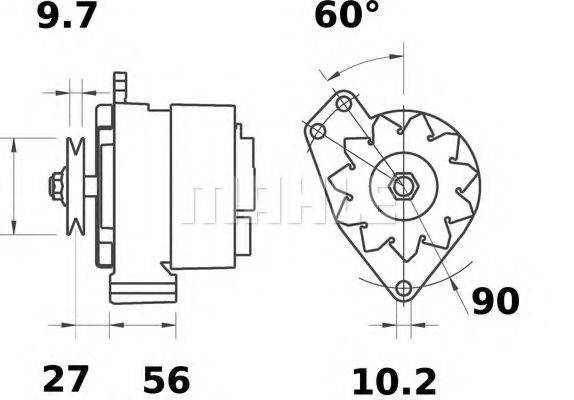 MAHLE ORIGINAL MG492 Генератор