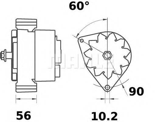 MAHLE ORIGINAL MG433 Генератор