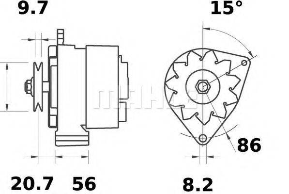 MAHLE ORIGINAL MG401 Генератор