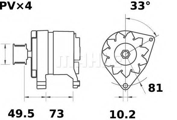 MAHLE ORIGINAL MG350 Генератор