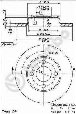 BRECO BS7302 гальмівний диск