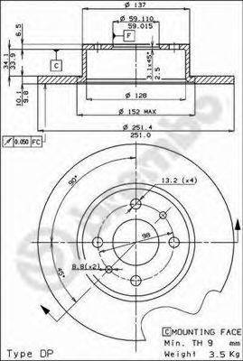 BRECO BS7332 гальмівний диск