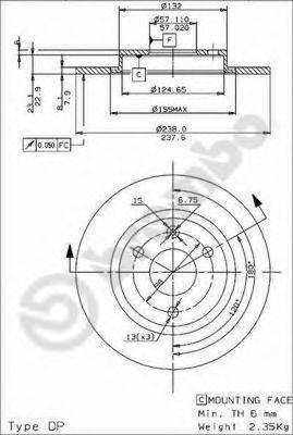 BRECO BS7358 гальмівний диск