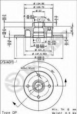 BRECO BS7369 гальмівний диск