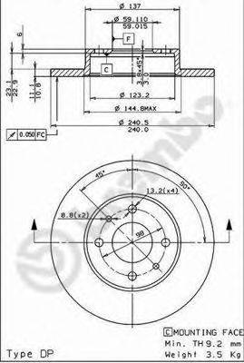 BRECO BS7376 гальмівний диск