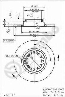 BRECO BS7516 гальмівний диск