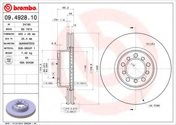 BRECO BS7915 гальмівний диск