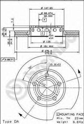 BRECO BS8114 гальмівний диск