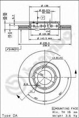 BRECO BS8207 гальмівний диск