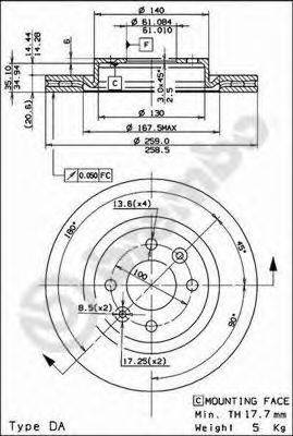 BRECO BS8362 гальмівний диск