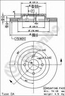 BRECO BS8409 гальмівний диск