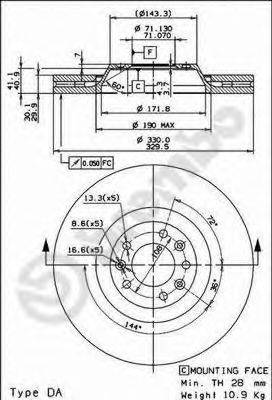 BRECO BS8479 гальмівний диск