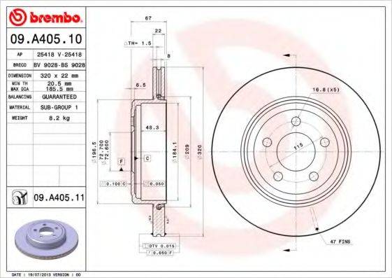 BRECO BS9028 гальмівний диск