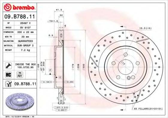 BRECO BV9107 гальмівний диск