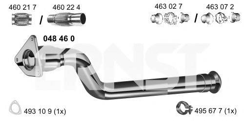 ERNST 048460 Труба вихлопного газу