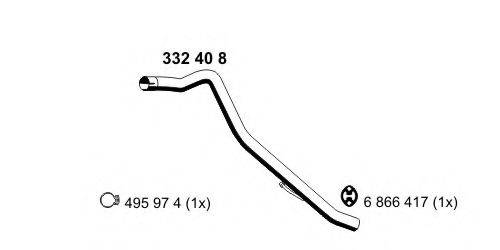 ERNST 332408 Труба вихлопного газу