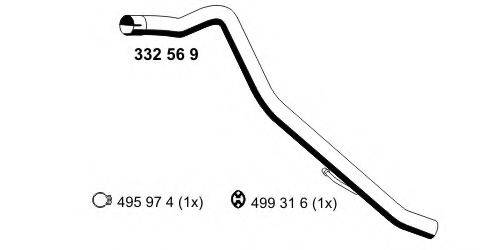 ERNST 332569 Труба вихлопного газу