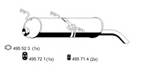ERNST 501057 Глушник вихлопних газів кінцевий