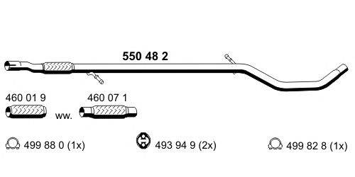 ERNST 550482 Труба вихлопного газу