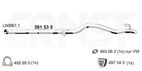 ERNST 391535 Труба вихлопного газу