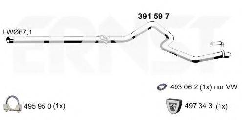 ERNST 391597 Труба вихлопного газу