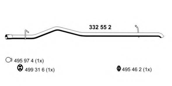 ERNST 332552 Труба вихлопного газу