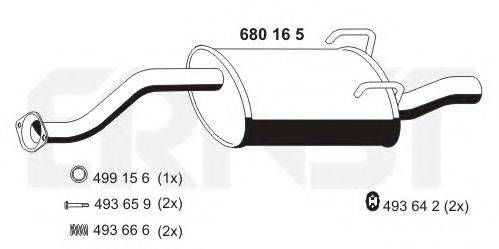 ERNST 680165 Глушник вихлопних газів кінцевий