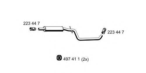 ERNST 155236 Середній глушник вихлопних газів