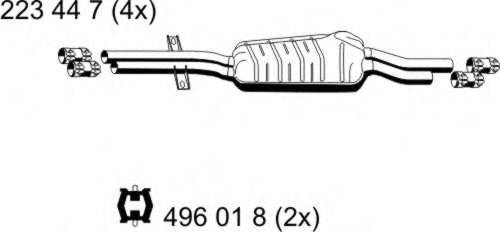 ERNST 275064 Середній глушник вихлопних газів