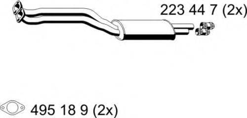 ERNST 284011 Передглушувач вихлопних газів