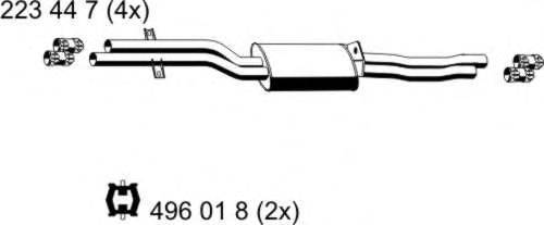 ERNST 284042 Середній глушник вихлопних газів