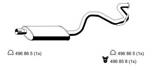 ERNST 330046 Глушник вихлопних газів кінцевий