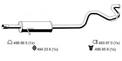 ERNST 330190 Глушник вихлопних газів кінцевий